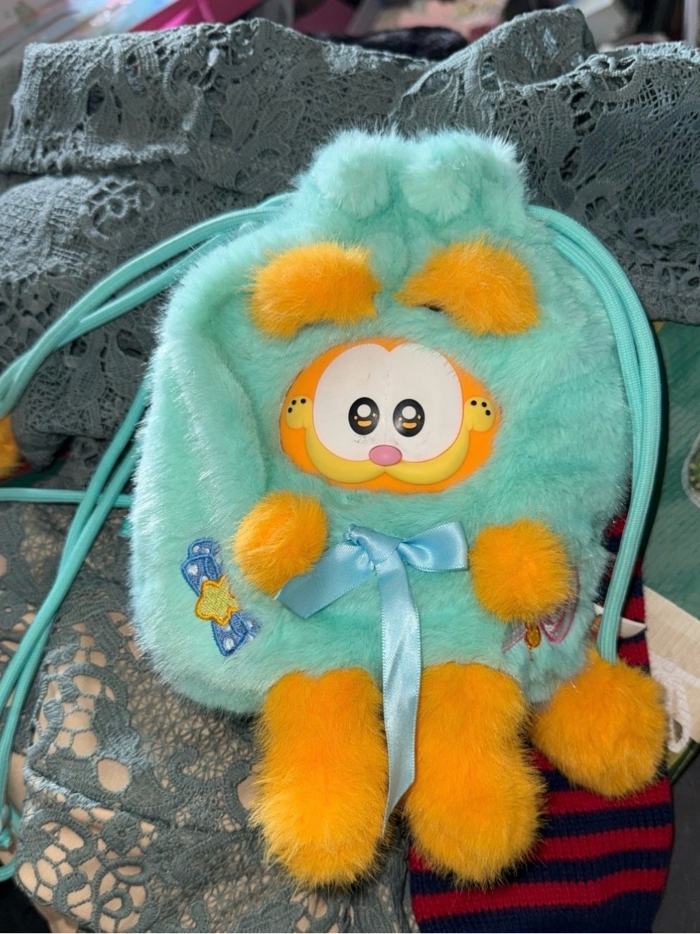 Garfield Lucky Bag Vinyl Plush - Green Grape Smoothie
